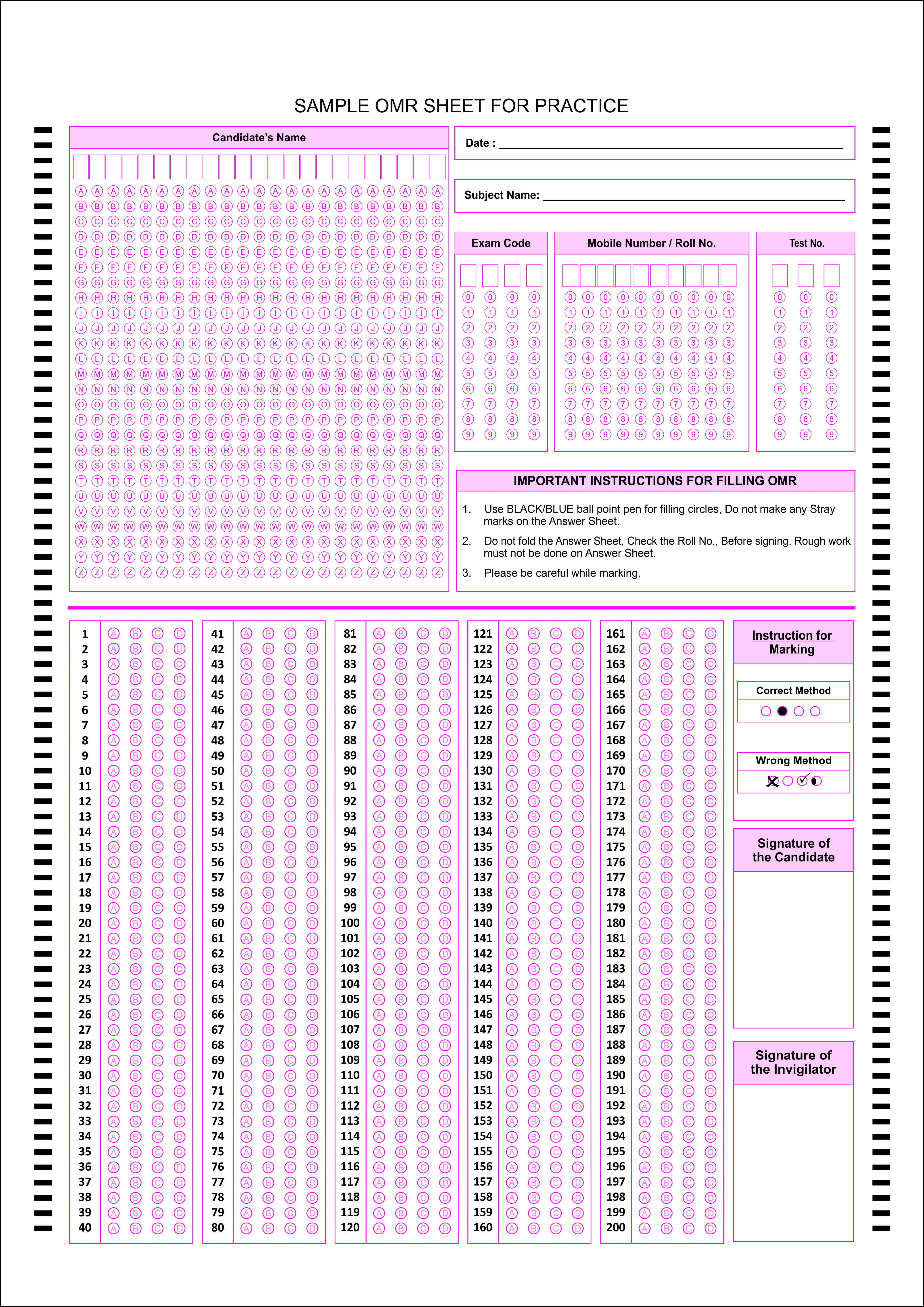 A4-200-mcq-omr-sheet image
