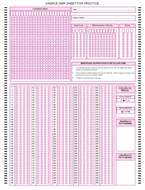 A4-200-question-omr-sheet