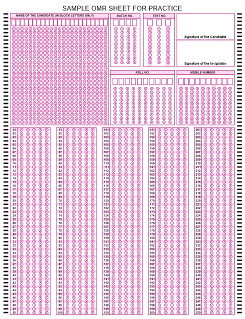 A4-250-question-omr-sheet
