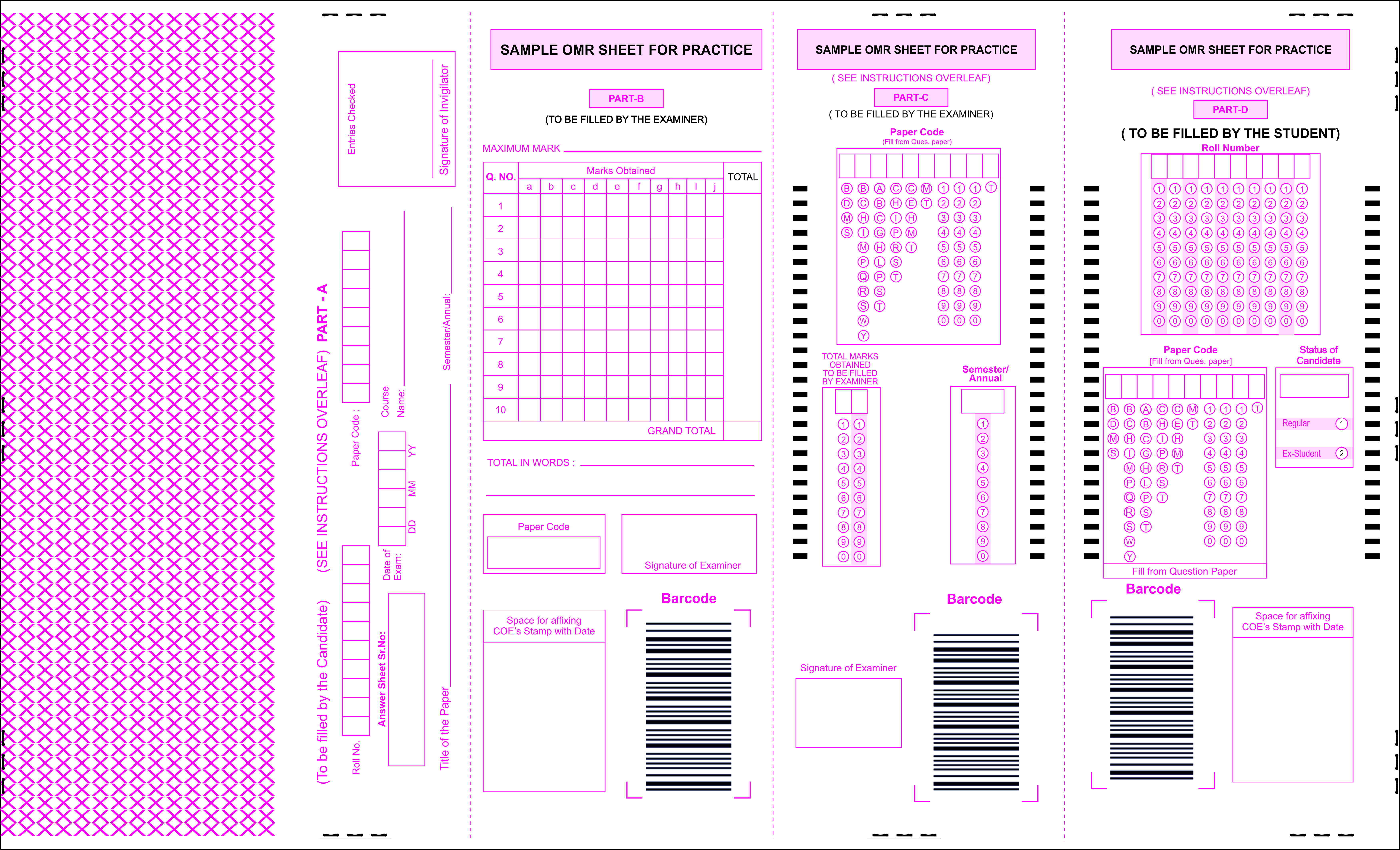 Legal-booklet-mcq-omr-sheet image
